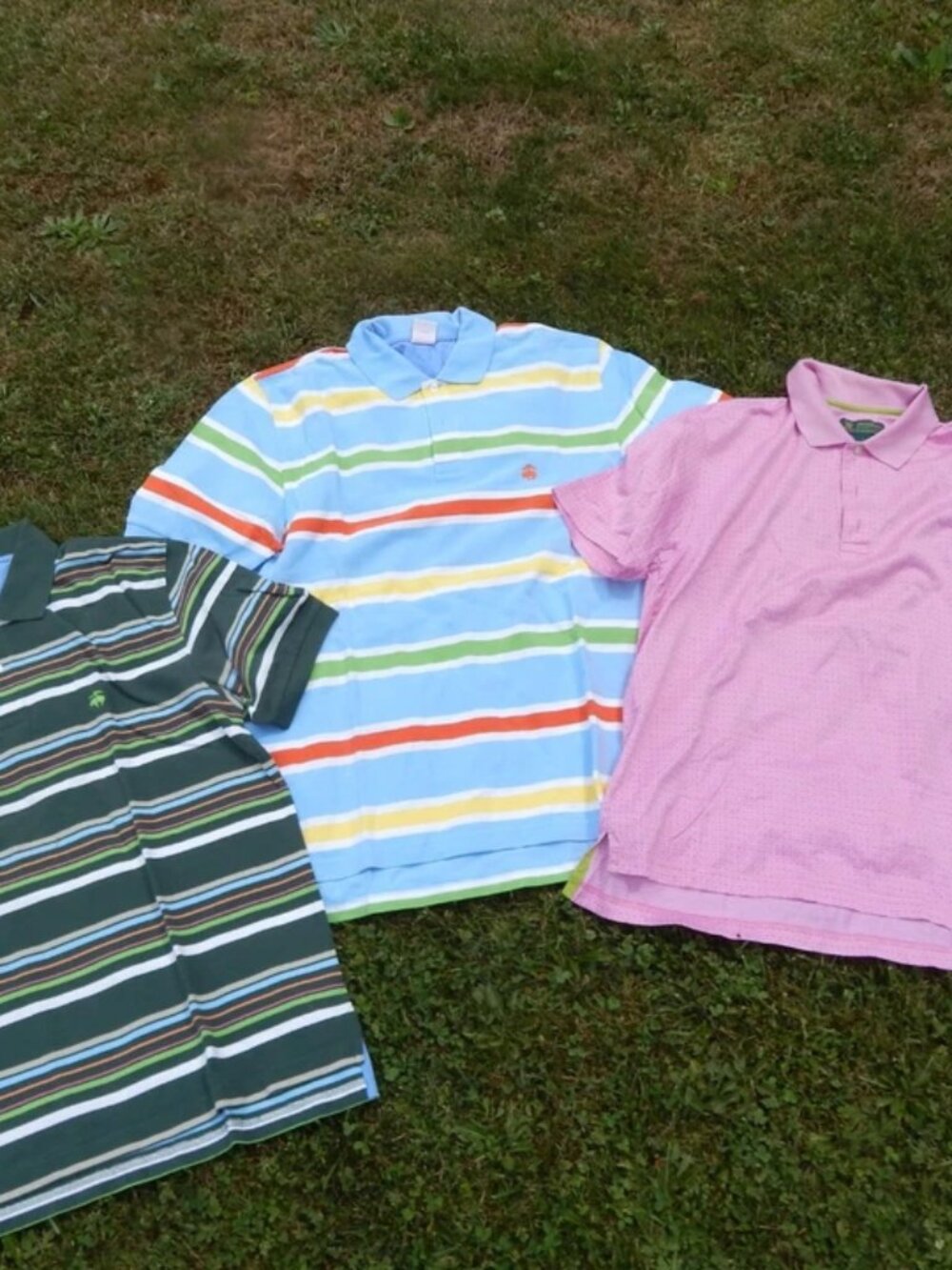 Brooks Bros Brothers Polo Lot Mens Polo Shirts Golf Lot of 3 Size Large
